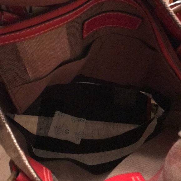 AUTHENTIC BURBERRY CANVAS/LINEN TOTE - Picture 4 of 8